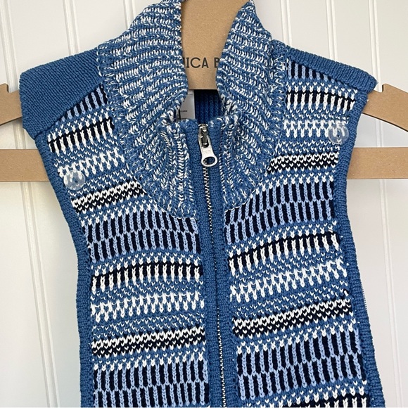 Veronica Beard Naira Jacket Cosmo Size 10 & Vivi Knit Dickey Blue Multi 00-14 - Picture 12 of 14